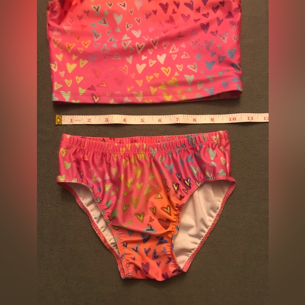 NWT Girls Heart Printed Bikini - Picture 5 of 9